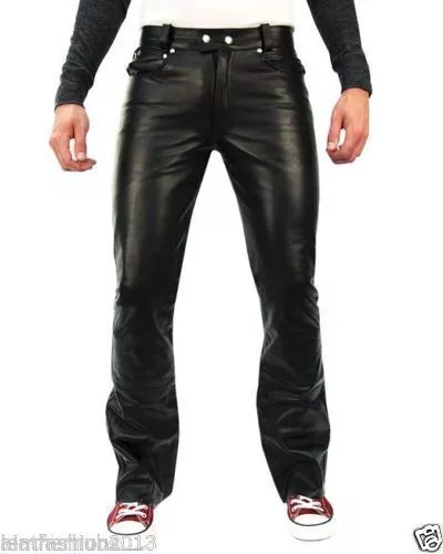 Best Selling Men's Genuine Lambskin Real Leather Black Pant Stylish Trouser