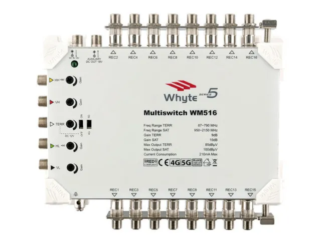 WM516 Series 5 5-Wire, 16-Way Multiswitch - WHYTE