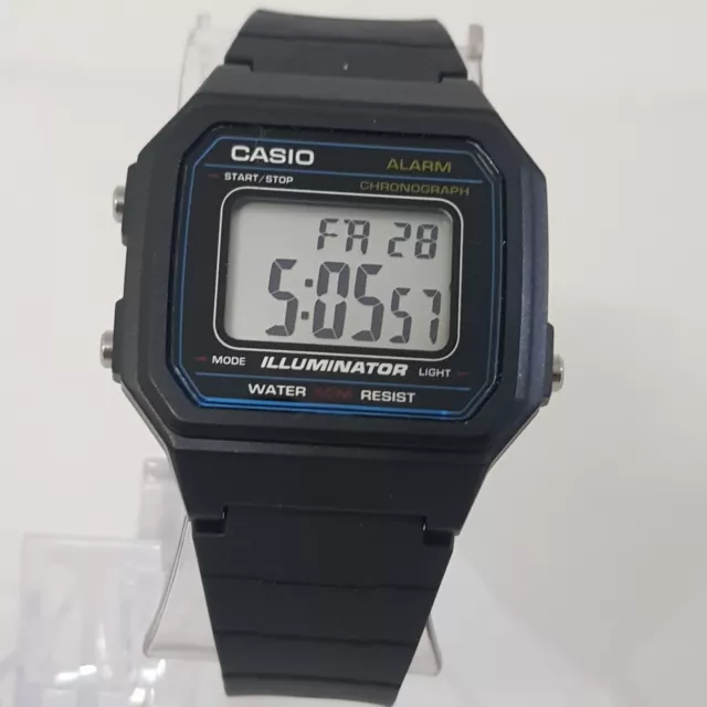 VINTAGE CASIO WATCH Men Alarm Chronograph Black 658 AQ-100W New