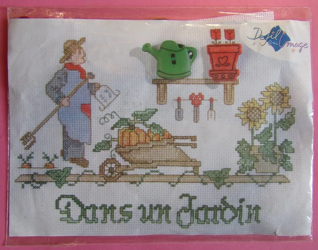 Kit Point De Croix Compté Dream Pattern 'Coffee Collage' – Tableau Café, Neuf