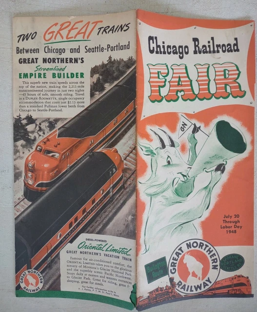 Great Northern Railway - Chicago Railroad Fair 1948 brochure-burlington route