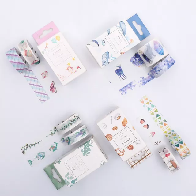 4 Rolls Autumn Washi Tape Decorative Sticker Paper Masking Planner Diary Art DIY