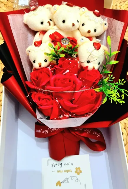 Geschenk für ihre Rosenblume Teddybär Strauß Mutter Geschenk für Freundin geliebt