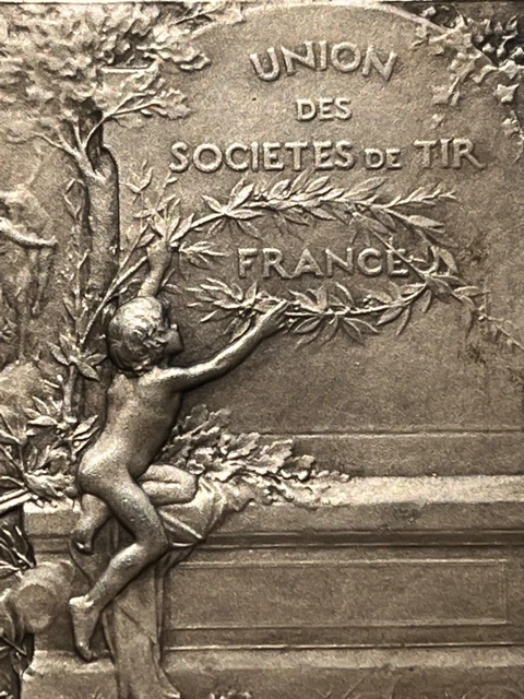 Médaille En Bronze Argenté - "UNION Des SOCIETES De TIR Sté MIXTE De BRIVE", 19ème Siècle