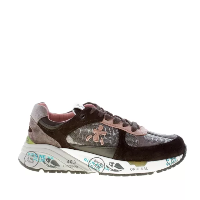 PREMIATA scarpe donna Sneaker Mase 5530 Camoscio e tessuto nero grigio laminato