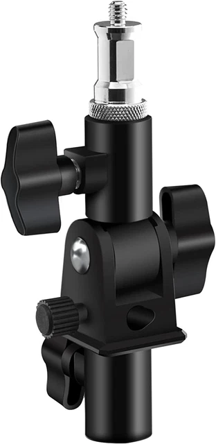 WELLMAKING U-Shape Camera Flash 180°Swivel Mount Bracket with Standard 1/4 to 3/