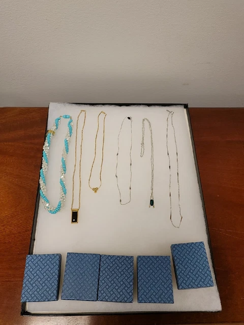 vintage avon signed necklace lot of  6.. with some boxes