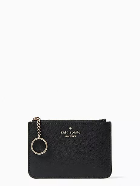 Kate Spade laurel way bitsy Champagne Card Case Key Fob Pouch Wallet ~NWT~