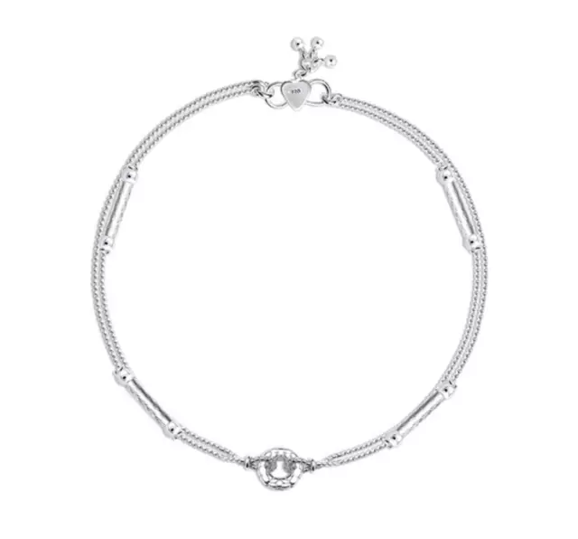 Indiano Tradizionale Donna 925 Argento Sterling Ossidato Antico Chain Cavigliere 3