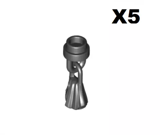 Lego ® Lot 5 Embout de Chaine Tassel Heurtoir Black ref 25375 NEW