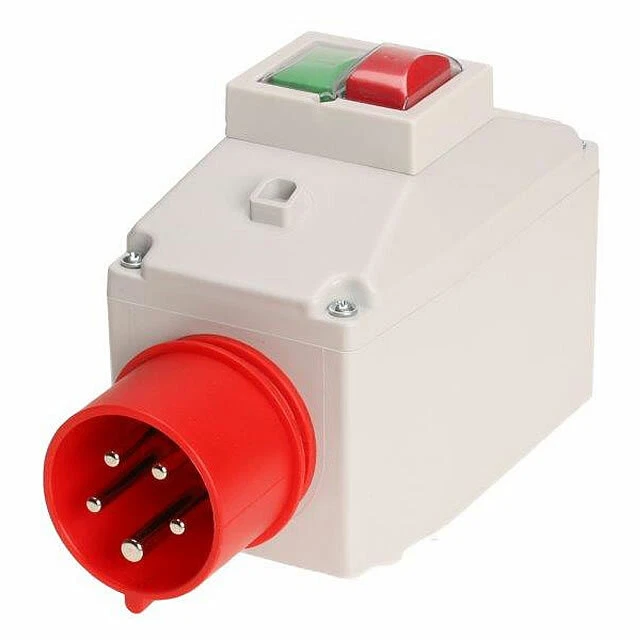 GEHÄUSE M. CEE-KRAGENSTECKER 16A mit Motorschutzschalter ISKRA MS25 ...