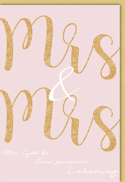 Hochzeitskarte Homo-Ehe lesbisch - Mrs & Mrs