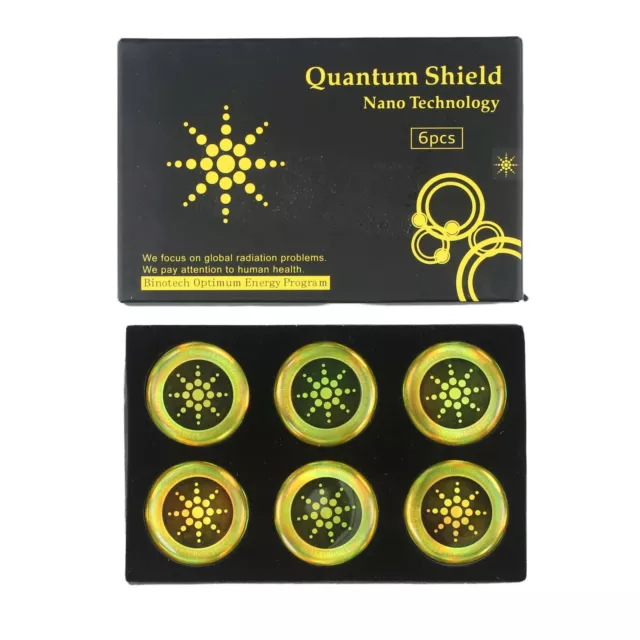 Quantum Anti Radiation Shield 5G EMF Protection Phones Laptops 6-Stickers