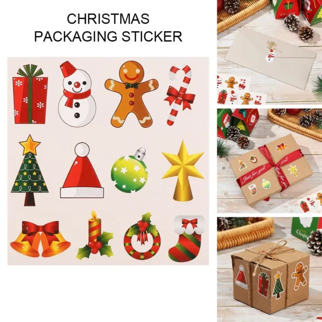 Handmade Sealing Label Santa Claus Snowman Packaging Sticker Christmas Tags