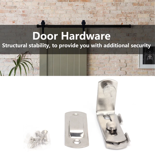90 DEGREE ANGLE Barn Door Latch Buckle Stainless Steel Sliding Door
