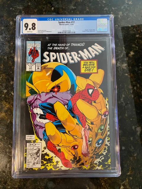 Spider-Man #17 CGC 9.8 Death of Spider-Man 1991 Thanos Infinity Gauntlet Death