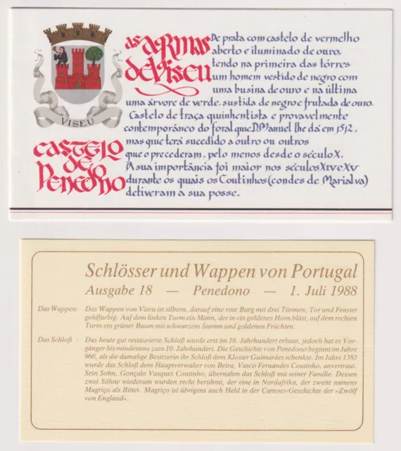 PORTUGAL - MH mit 4mal Mi. 1758 ** - Luxus - Schlösser und Wappen - O257