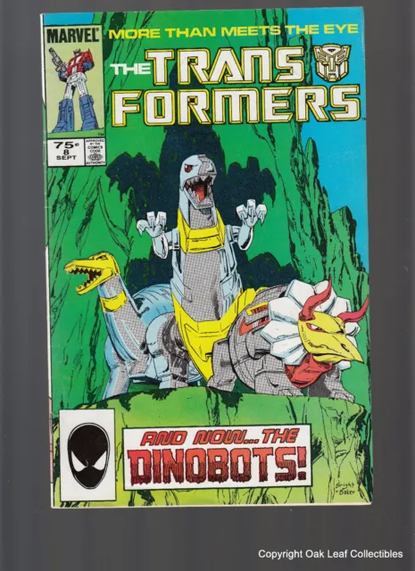 Transformers 8 Marvel Comic Book Optimus Prime Megatron Dinobots