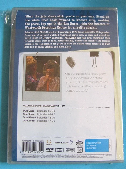 PRISONER Cell Block H Volume 5 DVD Episodes 65-80 NEW SEALED All Region 2