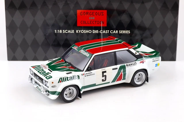 1/18 Solido 1979 Fiat 131 Abarth #3 3rd Rallye Monte Carlo Alitalia Fiat Markku Alén, Ilkka Kivimäki Diecast Car Model