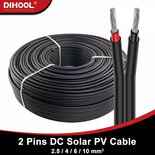 Cable fotovoltaico 2,5/4/6/10 mm2 PVC aislado cables de conexión eléctrica cable de extensión