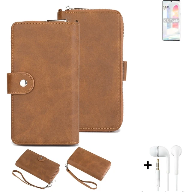 portefeuille + Housse de protection pour LG Electronics Velvet + écouteurs couv