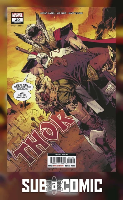THOR #20 KLEIN VARIANT (MARVEL 2022 2nd Print) COMIC