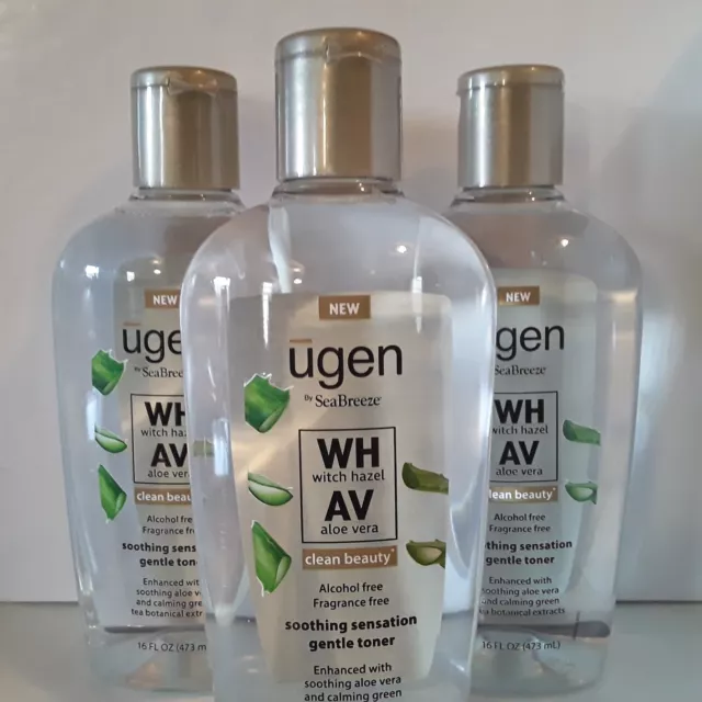 SeaBreeze Ugen Toner with Witch Hazel & Aloe Vera Lot of 3 ea. 16 oz. Bottles SeaBreeze Ugen Toner with Witch Hazel & Aloe Vera Lot of 3 ea. 16 oz. Bottles