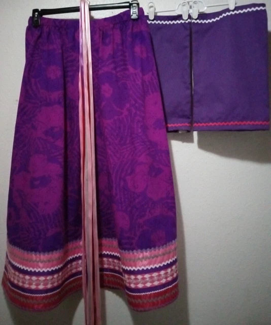 Native American Ribbon Skirt, Hair Tie & Leggings, Powwow Regalia
