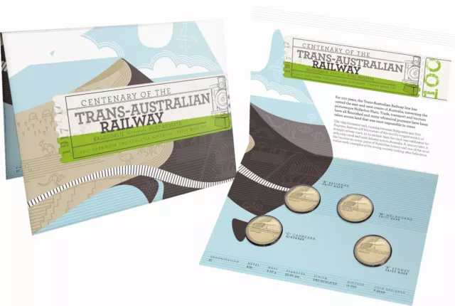 2017 Centenary of the Trans-Australian Railway, Four 4 Coin Unc Mintmark Set