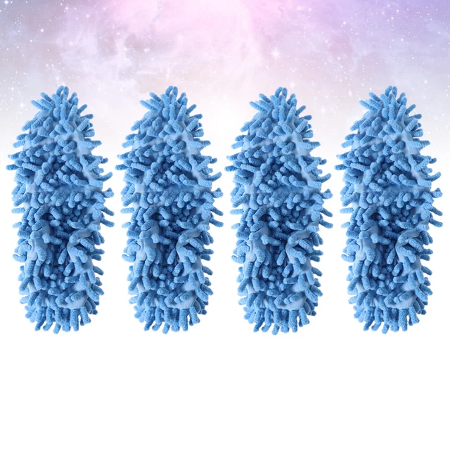 4 pcs pantoufles microfibre poussière vadrouille nettoyage de sol