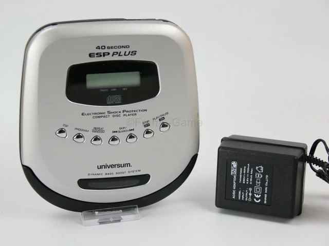 Universum Silber ESP Plus 40 Second CD Player MP3 Zubehör tragbarer schwarz
