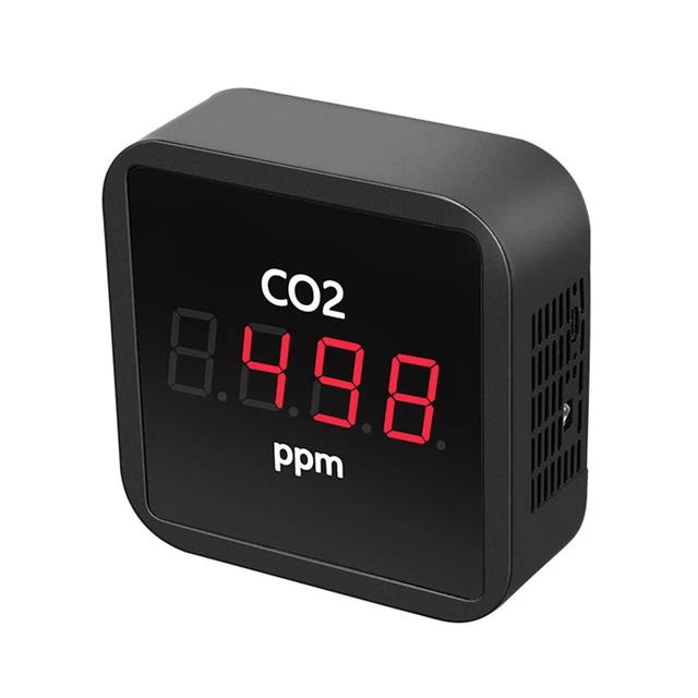 Détecteur Qualité Air 5-en-1 Portable - CO2, COV, Température, Humidité - Écran LCD - Pour Maison, Bureau, Tente