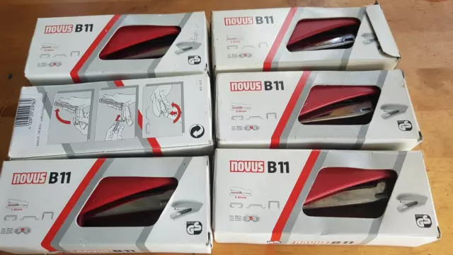 Hefter  Novus  B11    15 Blatt    6Stück  Farbe :ROT