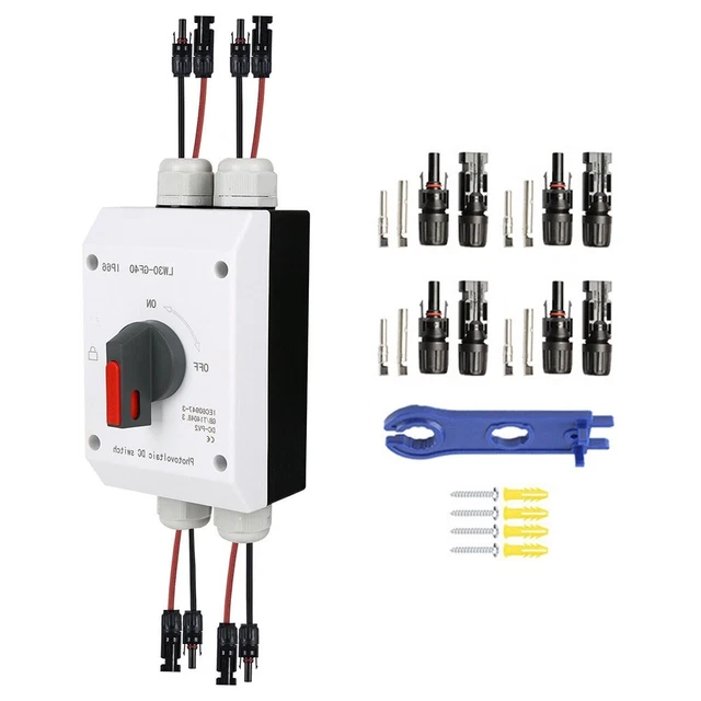 Isolatore Rotante DC 1000V 32A 2-4 Poli IP66 Impermeabile Per Impianti Fotovoltaici Solari