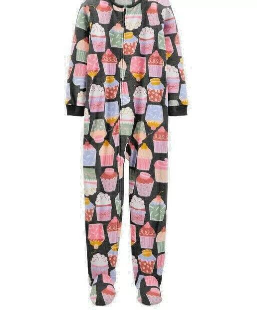 NWt 14 cupcakes desserts fleece sleeper pajamas footed match sisters carters pjs