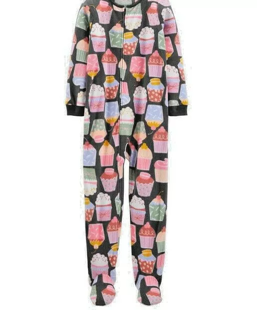 NWt 8 cupcakes desserts fleece sleeper pajamas footed match sisters carters pjs