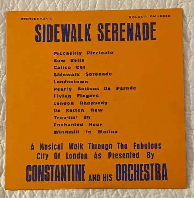 CONSTANTINE AND HIS ORCHESTRA Sidewalk... SUPER RARE '73 LIBRARY on BALBOA 2015