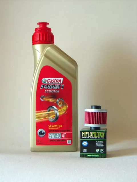 Castrol Power 1 Scooter Öl + Ölfilter APRILIA Leonardo 125 ST    Bj 96-05