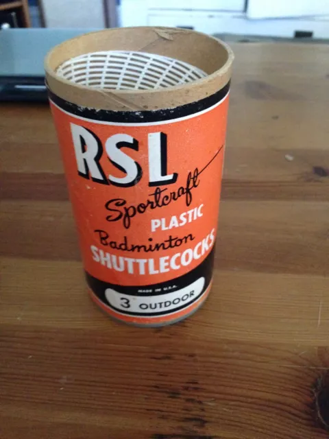 Vintage RSL Shuttlecocks (1970s).  No Lid.