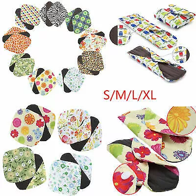 Women Cotton Menstrual Period Pads Sanitary Panty Liner Reusable Washable MR