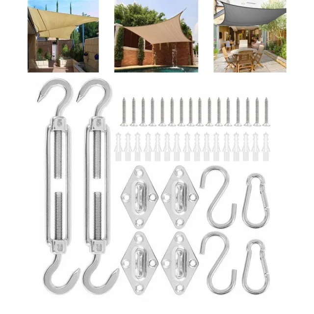 Ensemble de mat??riel robuste pour voile parasol fixation pour auvent de jardin