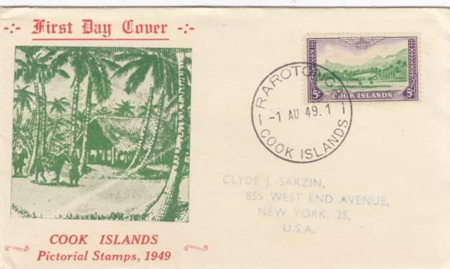1949: Rarotong FDC to New York