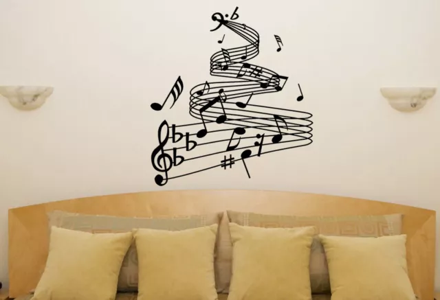 Music Notes Musical Living Room Bedroom Dining Decal Wall Art Sticker Picture