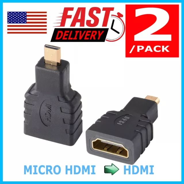 Micro HDMI (type D) to HDMI (type A) Cable - 3.5ft for Raspberry Pi 4 & Pi 5