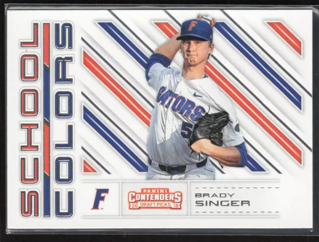 2018 Panini Contenders Draft Picks School Colors #1 Brady Singer Florida Gators