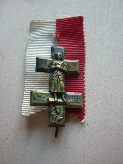 Insigne cartonné de la journée du 75 1914 - 1915