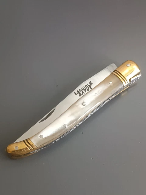 Ancien Couteau De Service J. DUMAS - Manche En Corne - Acier Forgé - À L'épreuve