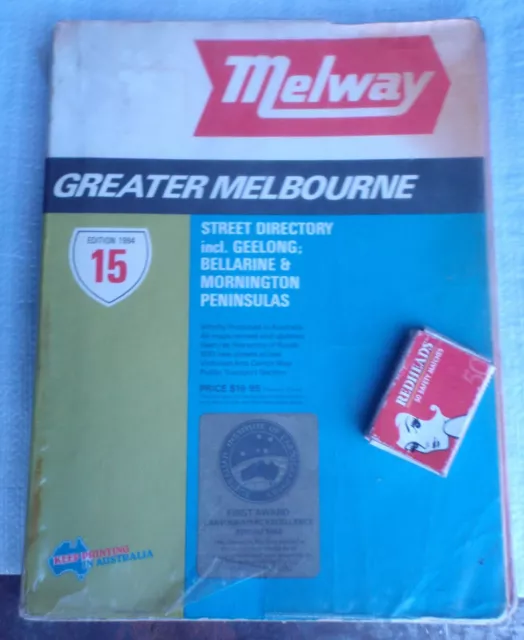 Vintage Greater Melbourne Melway Edition 15 1984 Street Directory Softcover