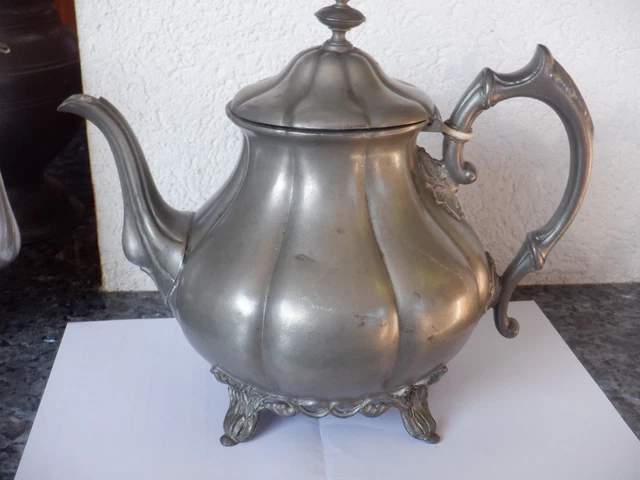 THÉIÈRE JAMES DIXON & sons Sheffield - Etain plaqué Nickel - Après 1920